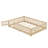 Full Size Floor Bed for Kids with Guardrails and Door, Low Profile Montessori Bed Frame, Natural-26848630-26848627