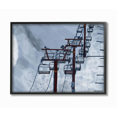 «Ski Lift Blue Sky» par Karen Dreyfus - reproduction de dessin