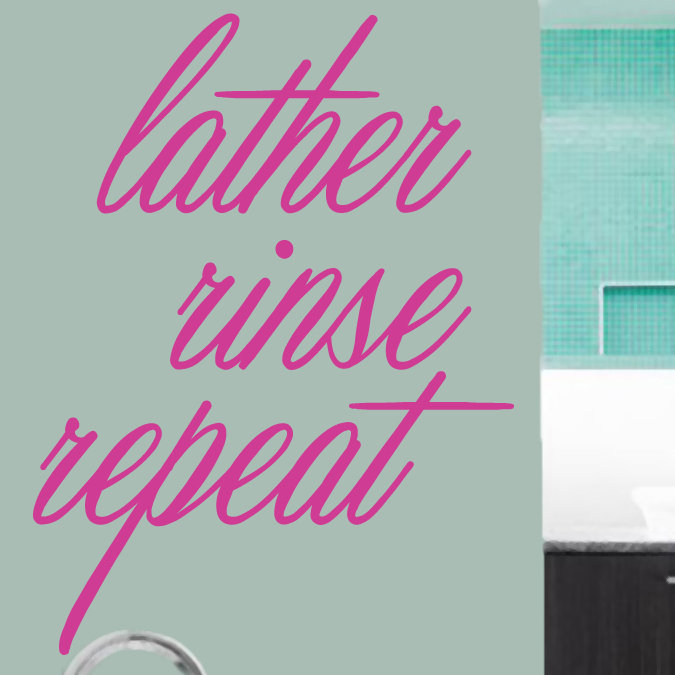 Text & Numbers Non-Wall Damaging Wall Decal, Hot Pink