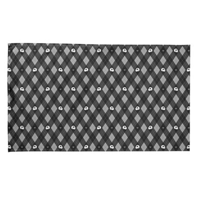 Serviette à thé à motif argyle crânes