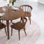 Chaise d'appoint en bois massif brun Adorn