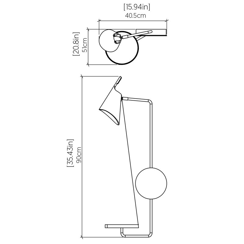 Balance 1 - Light Armed Sconce, American Walnut