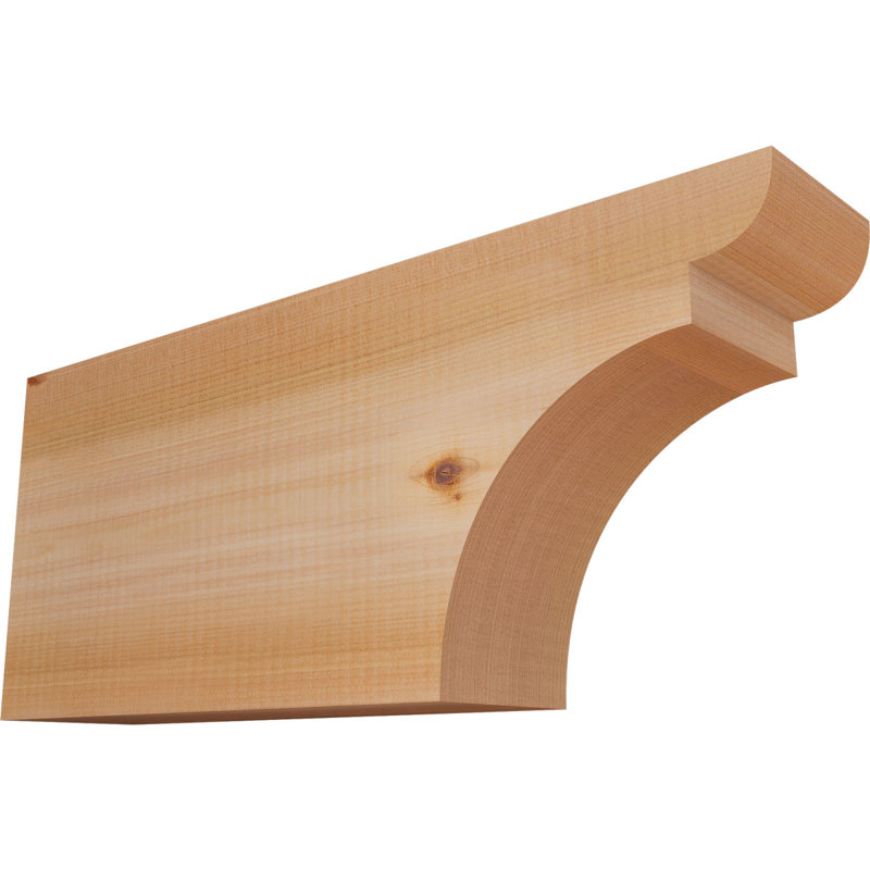 Yorktown Smooth Rafort Tail, Cèdre rouge, H 8 po x l 18 po x P 3,5 po