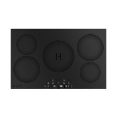 36 Inch Induction Drop-In Cooktop with LED Display, Black Glass