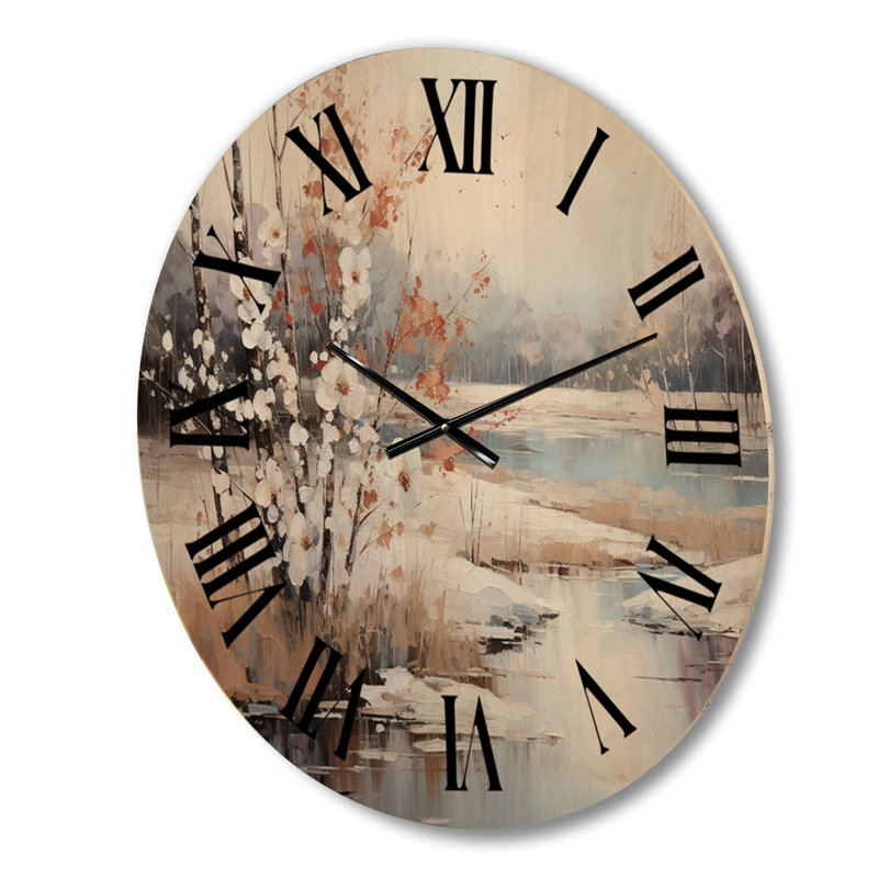 Horloge murale en bois massif Marzi, Grand