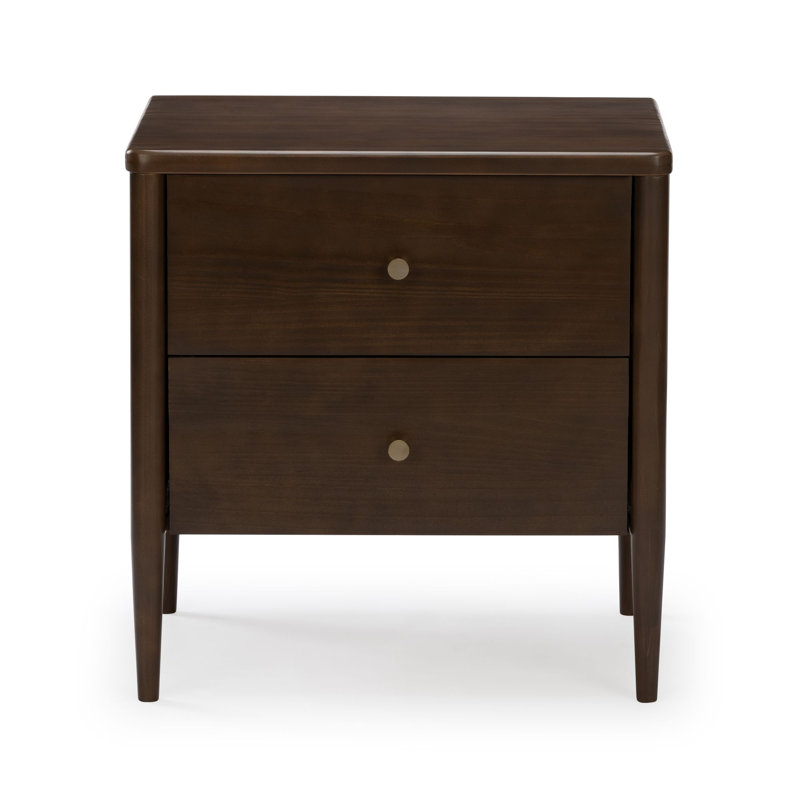 Harbor 2 Drawer Nightstand, Walnut, Walnut