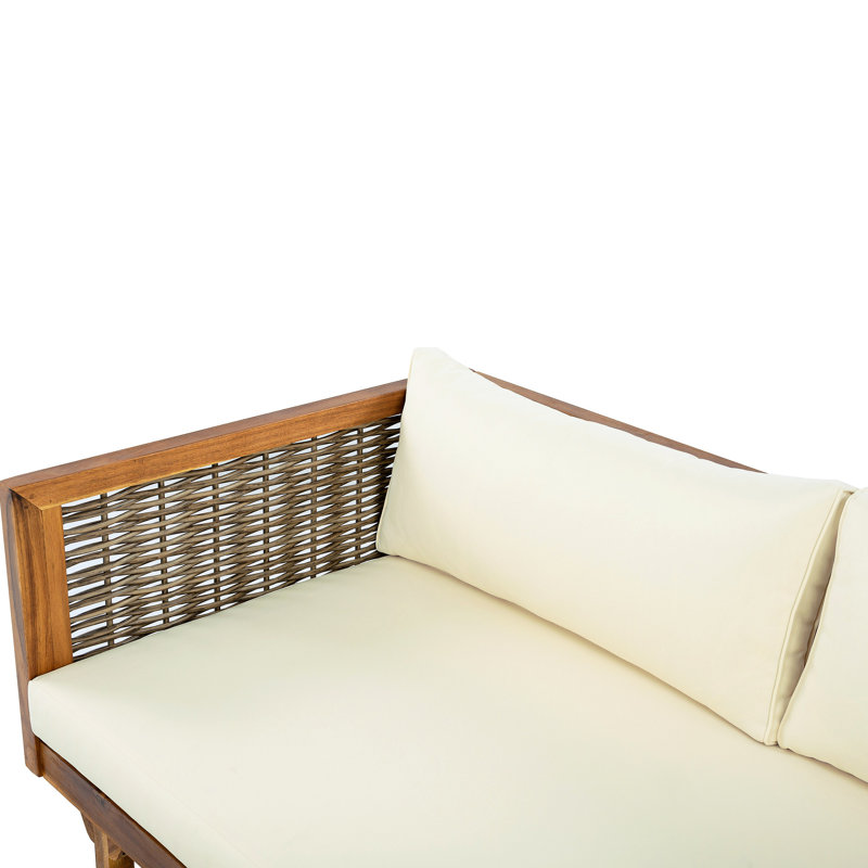 Ensemble de conversation modulaire avec coussins imperméables - ensemble de canapé d'extérieur de qualité supérieure (coussin beige)