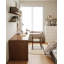 Bureau moderne en bois massif minimaliste en forme de L-884495531