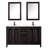 Daria 60 " W Freestanding Standard Double Vanity Bathroom Vanity With Carrara Marble Top with Mirror-97961469-97961470-97961475