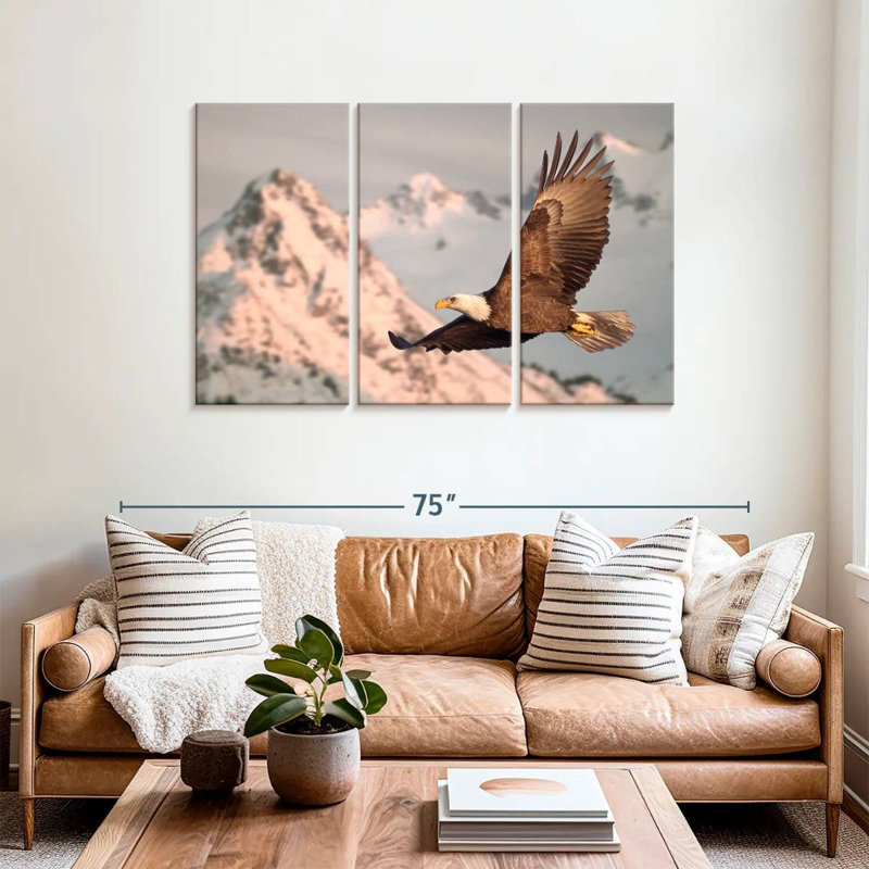 Majestic Bald Eagle, 36" H x 57" W