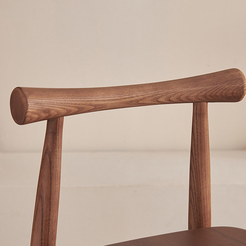 Chaise d'appoint à dossier bas en noyer (ensemble de 2), Noyer, 29.53"