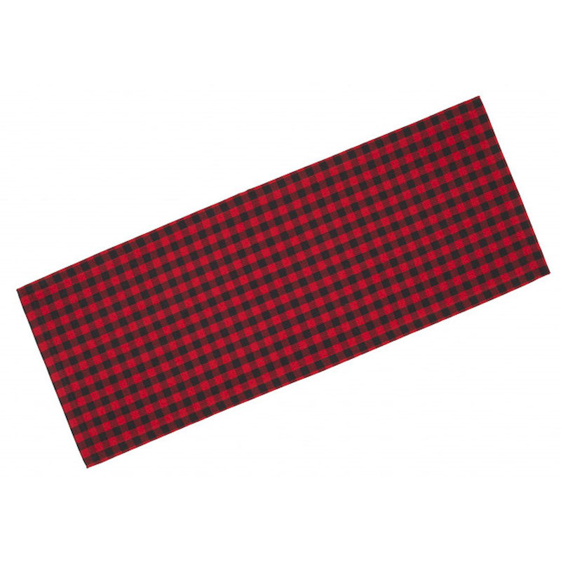 Chemin de table Buffaid, L 36 po x l 13 po, Rouge/noir