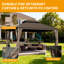 Pavillon de jardin d'extérieur en acier galvanisé avec double toit-123281489-123281490