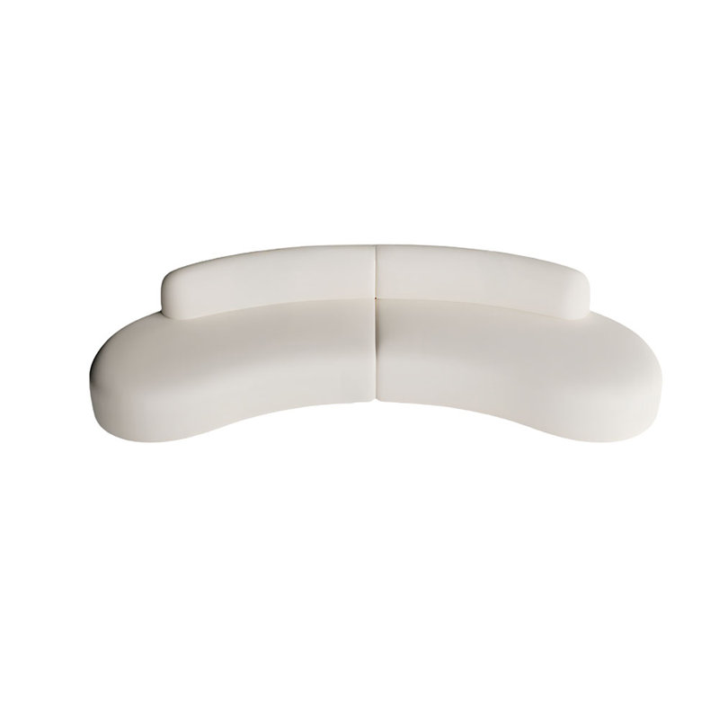 Canapé semi-circulaire, H 25,59 po x l 149,61 po x P 33,47 po