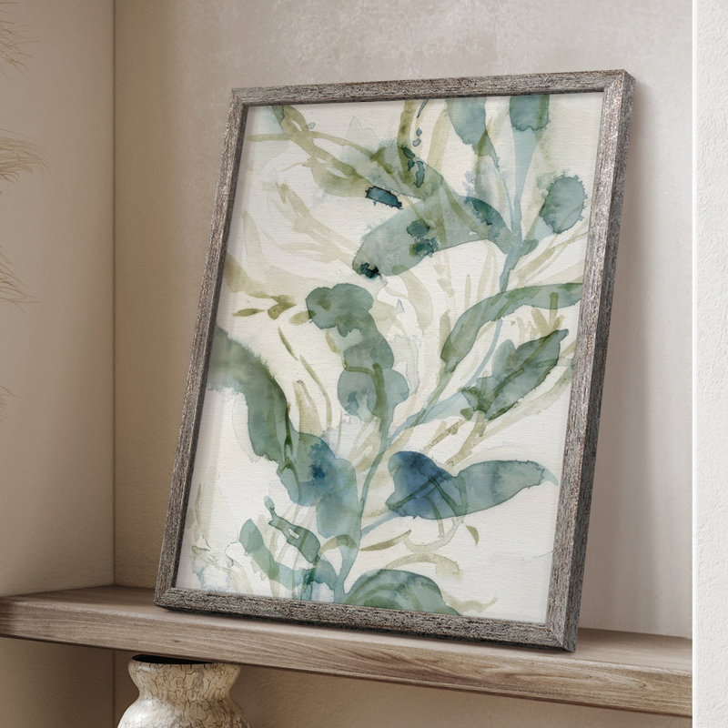 Underwater Botany III, reproduction encadrée - bois massif, H 21 po x l 17 po