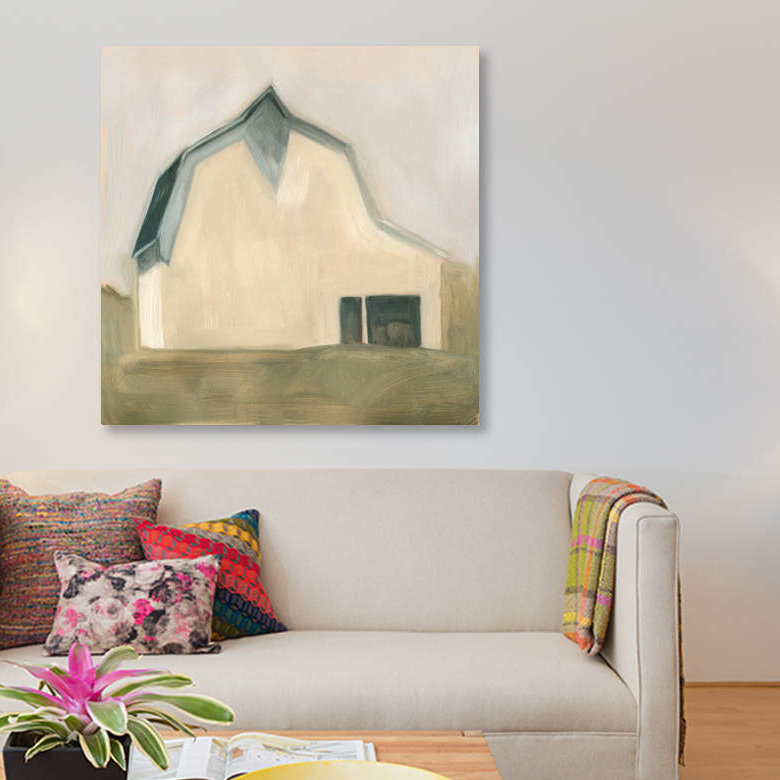 « serene grange iv », impression sur toile, H 26 po x l 26 po x P 1,5 po, Toile tendue, Pas de tapis