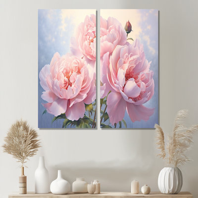 Pink Peony Perfection II - Pink Canvas Wall Art