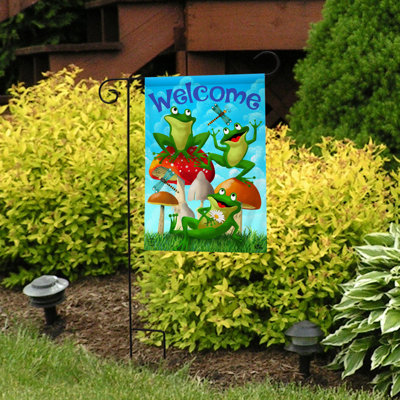 Drapeau de jardin Happy Frogs