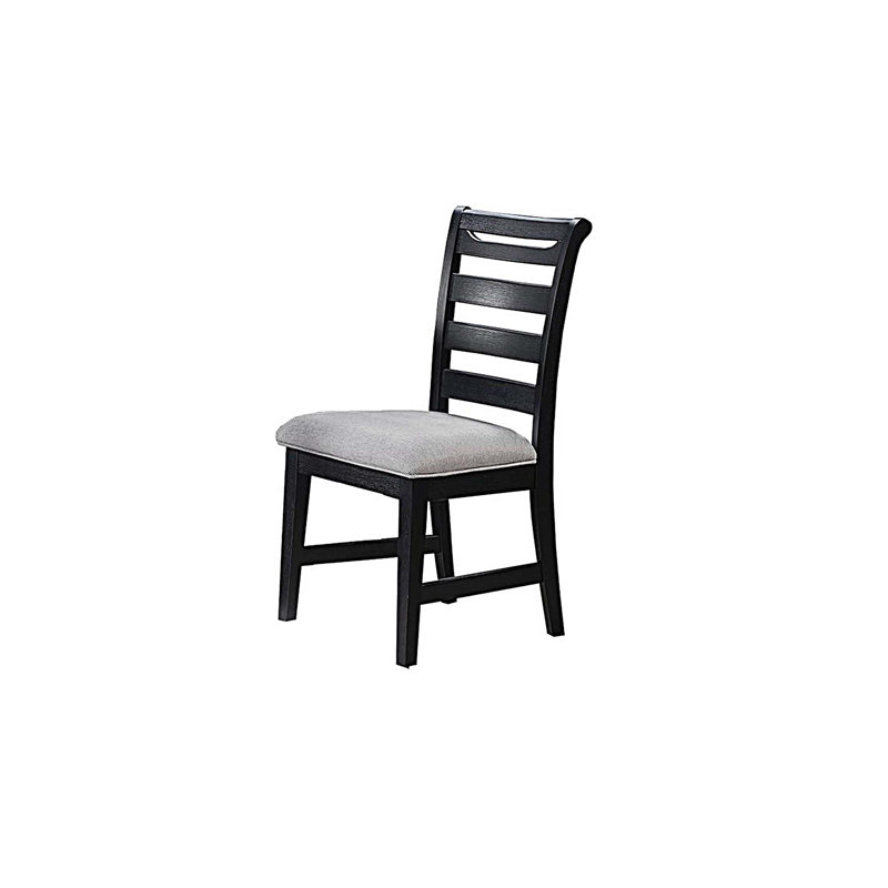 Chaise rembourrée à dossier noir
