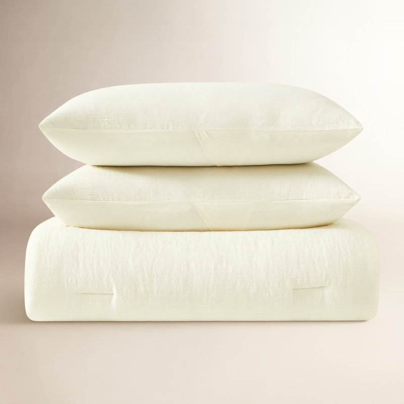 Reta Comforter, Twin XL Comforter + 1 Standard Sham, Ivory