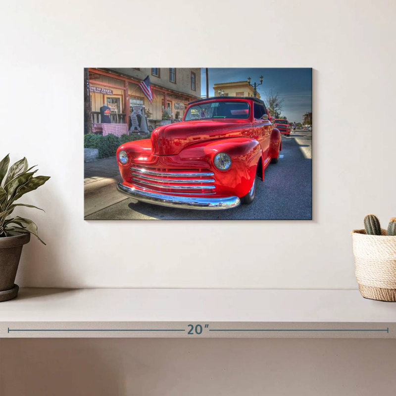 Façade de voiture rétro USA, H 8 po x l 12 po