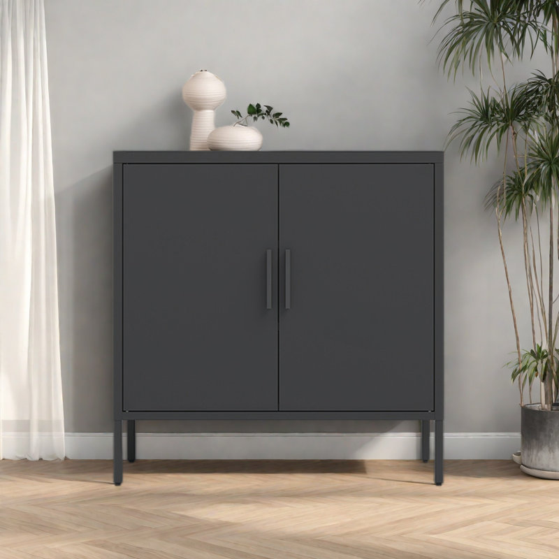 Metal Storage Cabinet With Doors And Adjustable Shelves, Steel Garage Storage Cabinet, Metal File Cabinet For Home Office School Gym