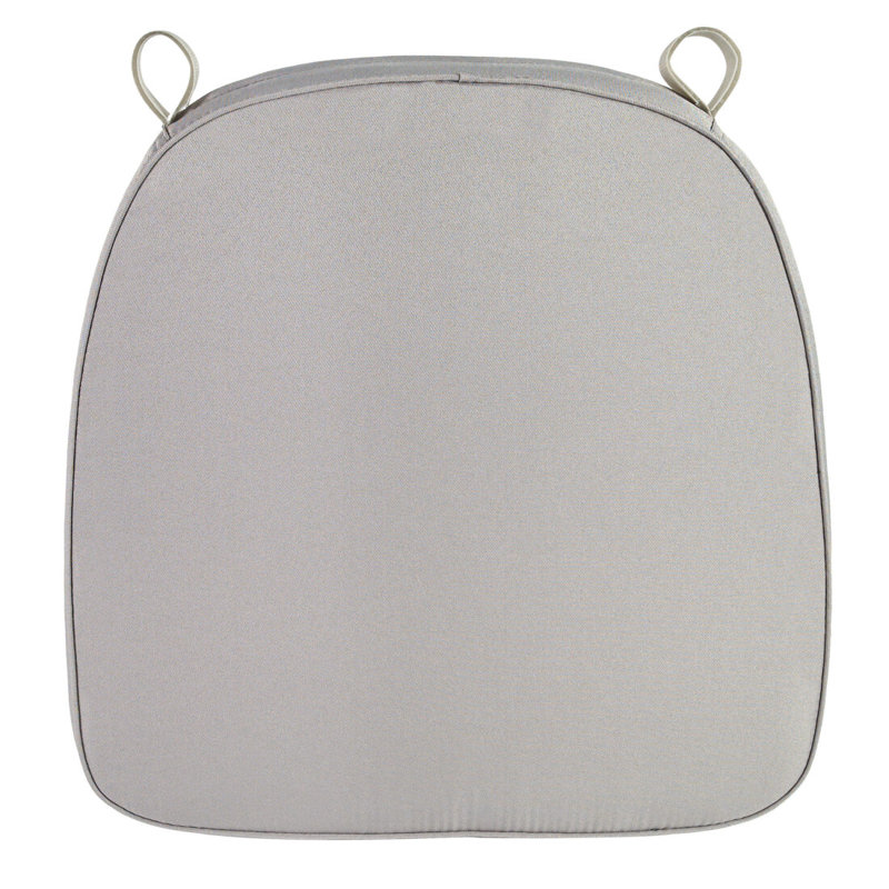 2" Thick Chiavari Chair Pad, Seat Cushion With Hook & Loop Fastener Straps, 20 Pad Bundle By Chivari, Charcoal Gray