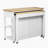 47 Inch Kitchen Island With Extendable Dining Table, Rubber Wood Veneer Kitchen Table With Internal Storage Rack, Power Outlet, Kitchen Island With Storage 2 Drawers 2 Cabinet,White-352576840