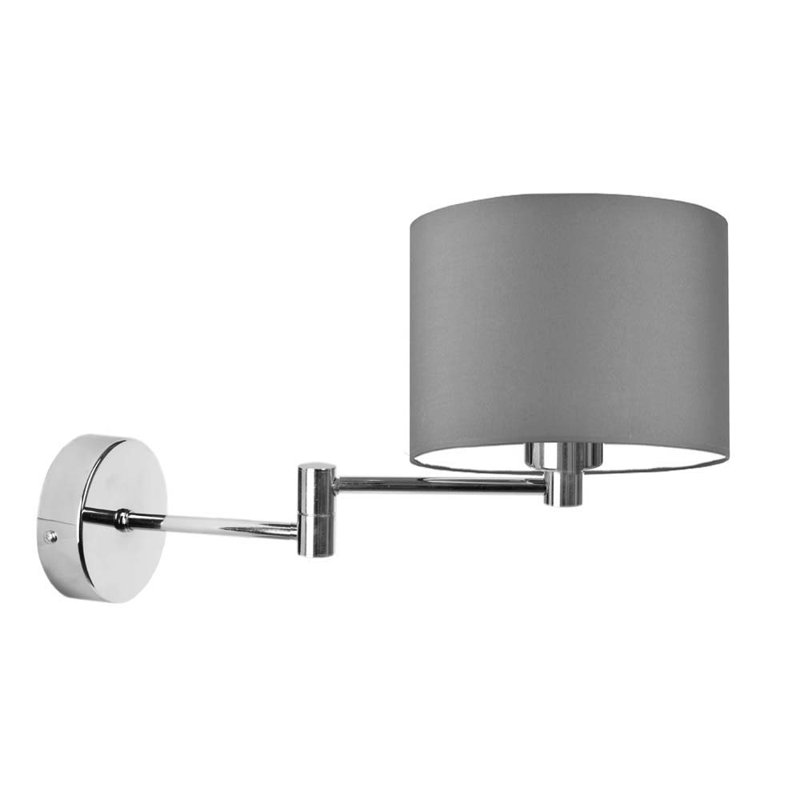 Ayaru Steel Armed Sconce, Chrome, Grey