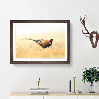 A Pheasant Bird in Abstract - Picture Frame Painting Print on MDF
