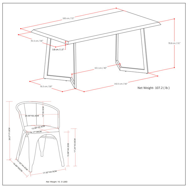 Dimensions du produit