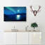 Full Moon During The Northern Lights - Wrapped Canvas Painting-55364020