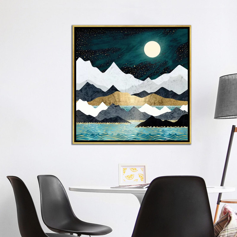 « ocean stars » par spacefrog designs-print, Toile encadrée d'or, H 37 po x l 37 po x P 1,5 po
