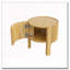 Table d'appoint ronde cannelée avec rangement