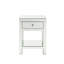 Table de chevet 1 tiroir en argent