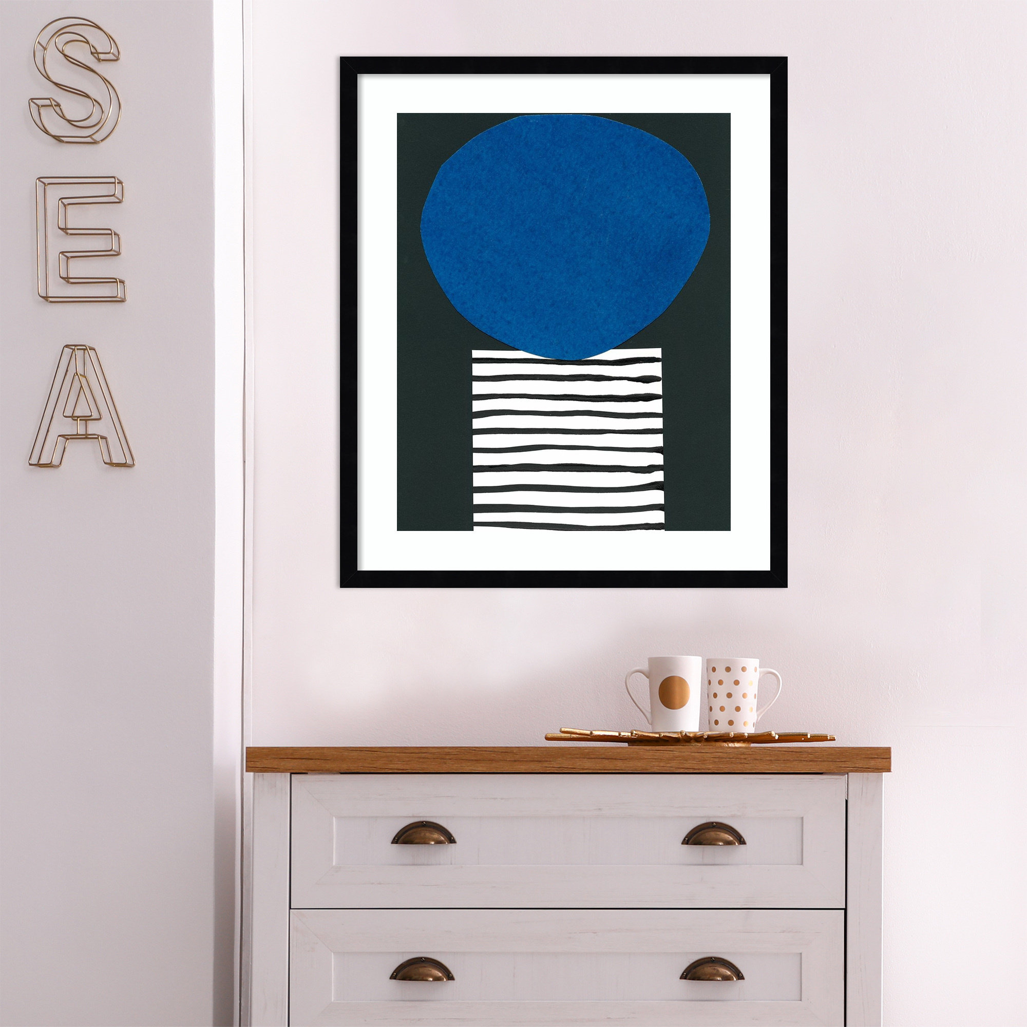 Honoring Matisse Warm by Renee W. Stramel, 25" H x 21" W x 1" D, Black