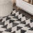 Farnham Moroccan Triangle Geometric Cream/Black Rug-1425599220