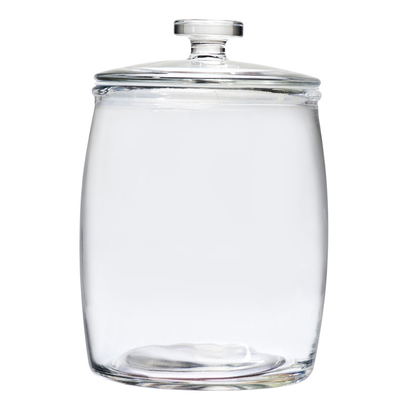 Arlo Glass Jar, 10.5" H x 7" W x 7" D
