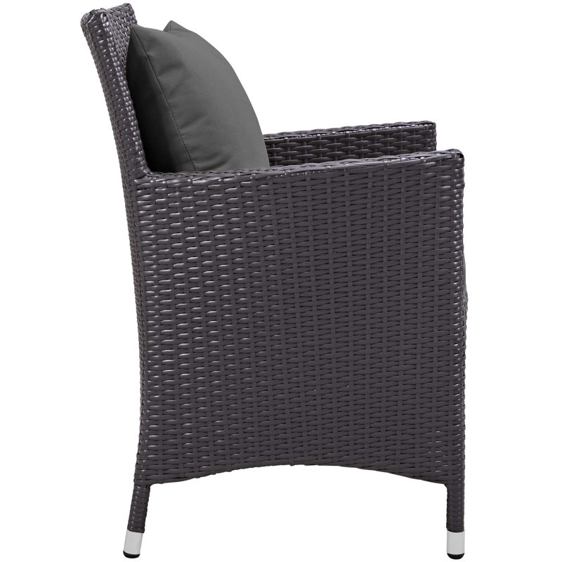 Modway Convene Dining Outdoor Patio Armchair, Charcoal