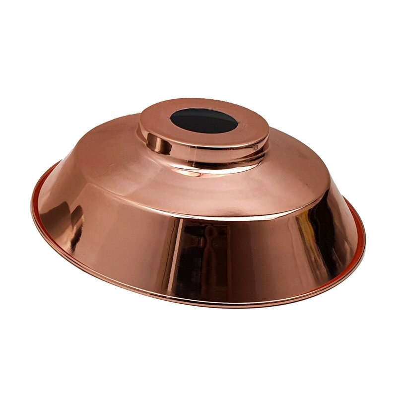 17.78cm H Metal Bowl Lamp Shade ( Screw On ) in Rose Gold
