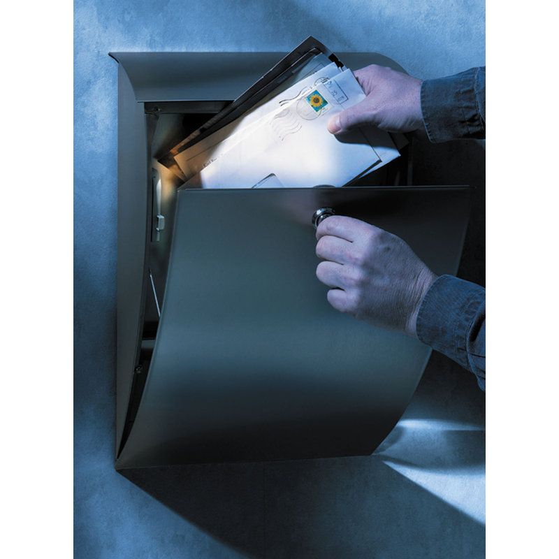 Milano Wall Mounted Stainless Steel Lockable Weatherproof Post Box