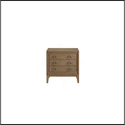 Table de chevet 3 tiroirs avec finition USB au lait