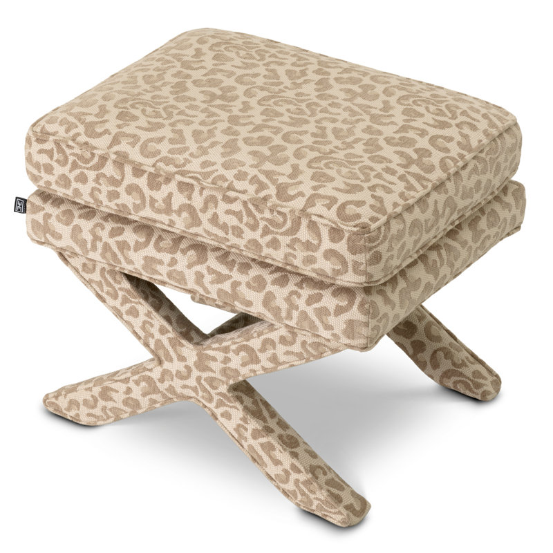 Stool Cordoba Harley Leopard Beige