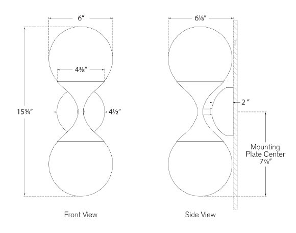 AERIN Cristol Small Double Sconce, Hand-Rubbed Antique Brass