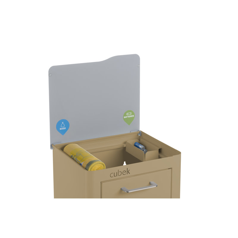 10 Gallons Manual Lift Trash Can Set