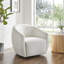Fauteuil demi-tonneau pivotant rembourré Machayla