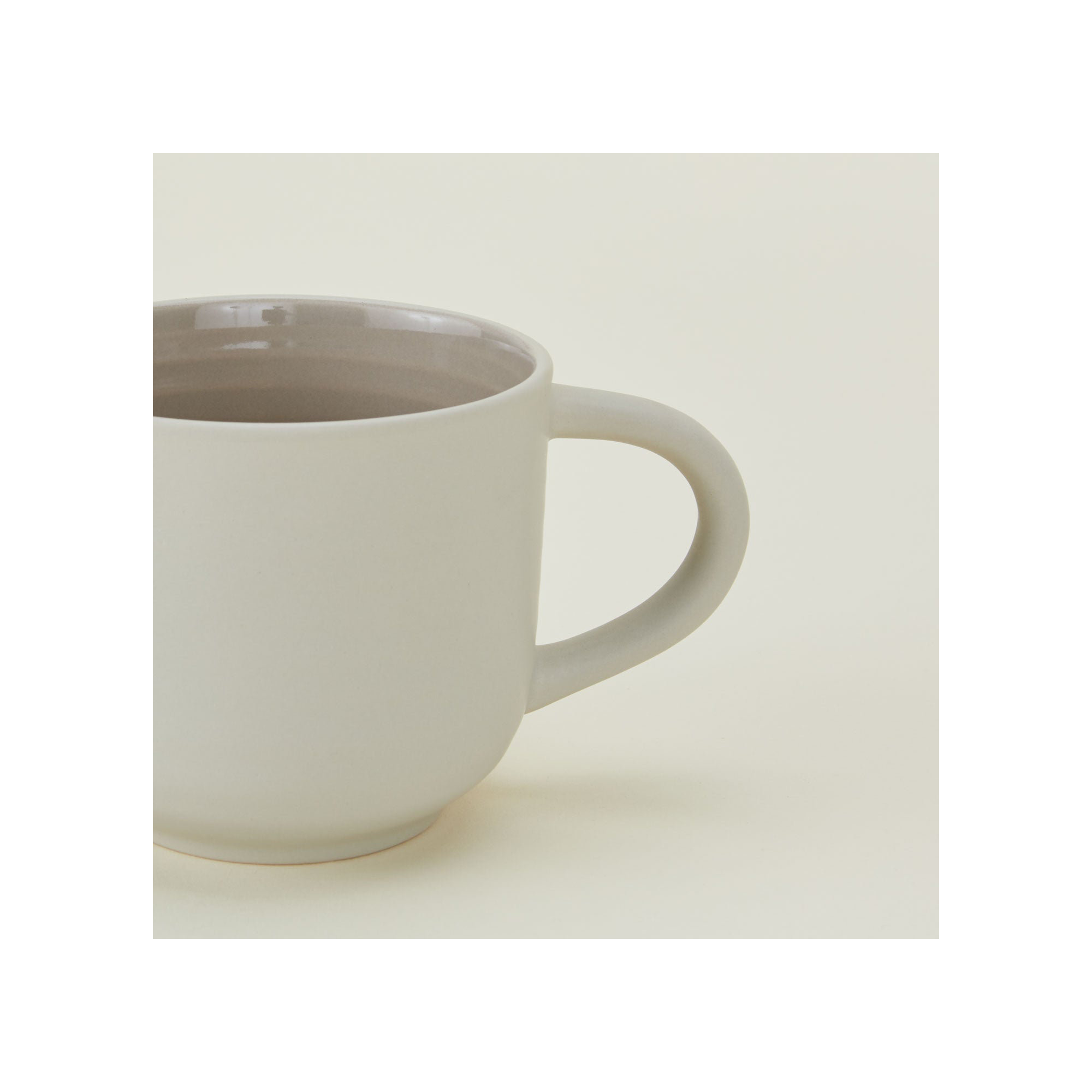 Hirma Stoneware Coffee Mug, Light Gray
