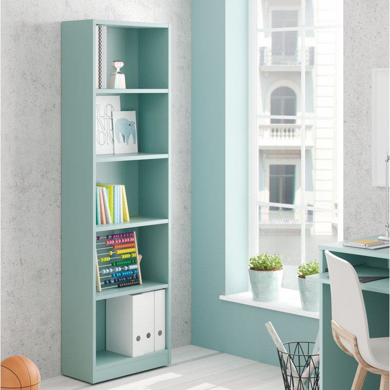 Pomona Bookcase, 201cm H x 80cm W x 28cm D, Green