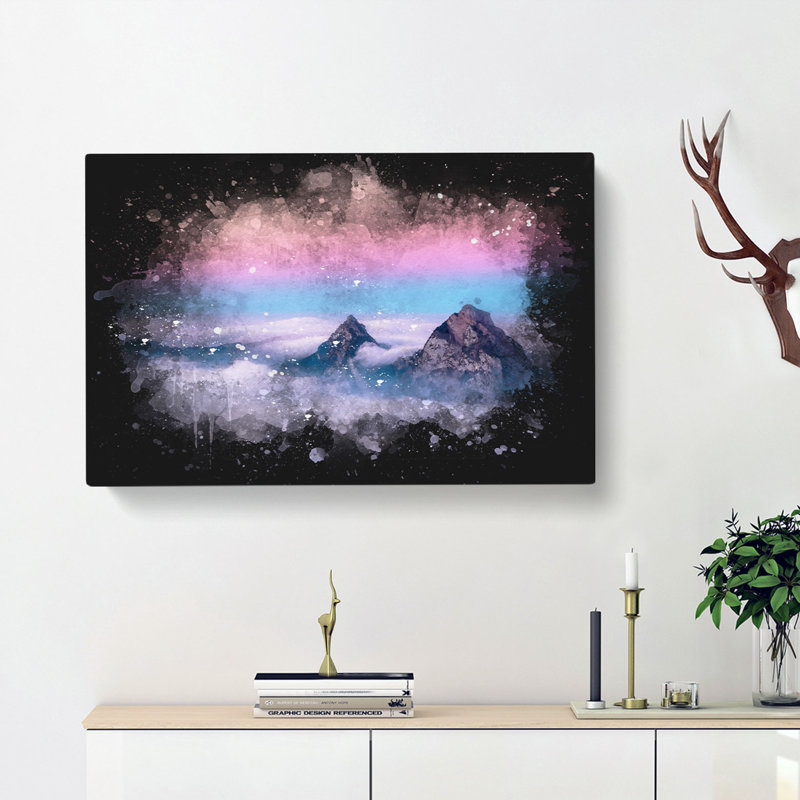 Clouds Over The Swiss Mountains - Wrapped Canvas, 50cm H x 76cm W x 3cm D