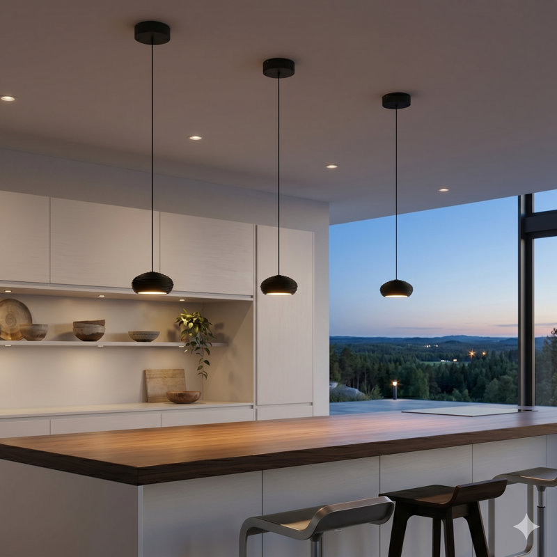 Chana 1 - Light Single Pendant, Black